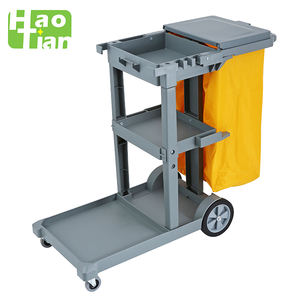 Chariot de nettoyage d'hôtel avec couvercle D-011-1B Chariots de nettoyage multifonctionnels Chariot de nettoyage Chariot à roulettes - Product Image 4