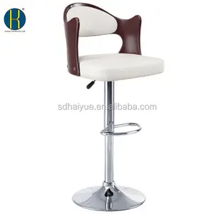 Adjustable Height Bar Stool Seat Modern Airlift Swivel Barstool Mid-Back Padded Chair for High Ergonomic Seating