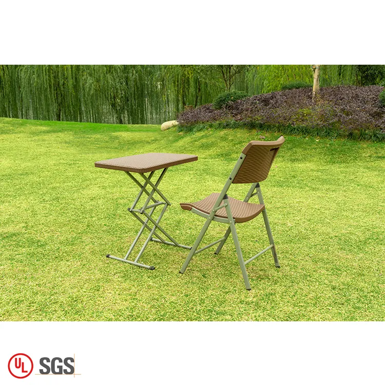 Table et chaise d'extérieur en rotin, mobilier de jardin Portable, livraison gratuite