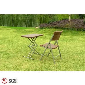 De gros table pliante chaise couverte-Table et chaise d'extérieur en rotin, mobilier de jardin Portable, livraison gratuite