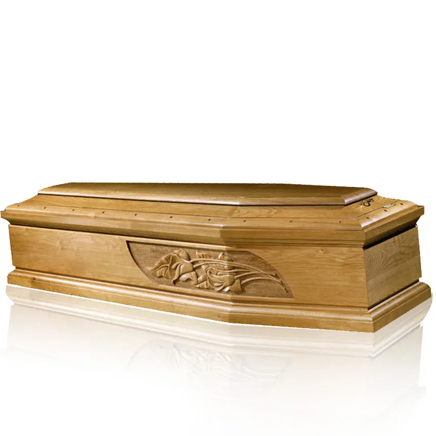 JS-IT087 Beerdigung Holz Abmessungen Holz Sarg Beerdigung Särge