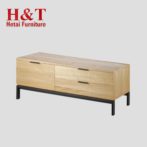 Nuevo estilo popular Buena calidad multi madera clásico <span class=keywords><strong>TV</strong></span> unidad diseño roble aparador con patas de metal-9971 roble - Product Image 1