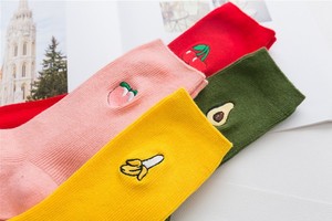 ถุงเท้าผลไม้สำหรับผู้หญิง ยี่ห้อ Yueli ถุงเท้าผลไม้สีลูกกวาด สไตล์ญี่ปุ่น สำหรับวัยรุ่นหญิง ถุงเท้าข้อสั้น ผ้าฝ้าย ขายส่ง - Product Image 6