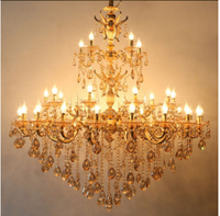 Decorativo CrystalHanging flor colgante lámpara Hotel lámpara de la vela de la luz de lámpara Europea candelabro de cristal