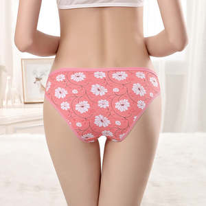 Yun Meng Ni-ropa interior de algodón con estampado de flores, modelo de <span class=keywords><strong>bragas</strong></span> - Product Image 3
