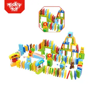 Children Attractive Wooden Animal Dominos