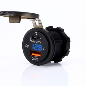 Étanche <span class=keywords><strong>12V</strong></span> 24V Type C PD QC 3.0 <span class=keywords><strong>USB</strong></span> chargeur de <span class=keywords><strong>voiture</strong></span> LED voltmètre <span class=keywords><strong>adaptateur</strong></span> secteur pour téléphone intelligent tablette bateau moto - Product Image 4