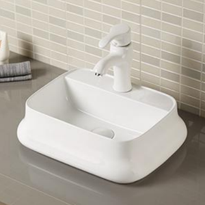 Lavabo de Cerámica Blanco para Baño, Diseño Elegante, en Oferta - Product Image 1