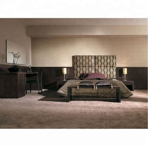 Roble negro tipo de chapa HPL muebles del dormitorio del hotel con panel completo cabecera - Product Image 4
