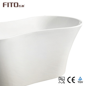 Guangdong Bas Prix 1700x750x580mm Blanc Ronde Couverte Center Acrylique Baignoire - Product Image 3