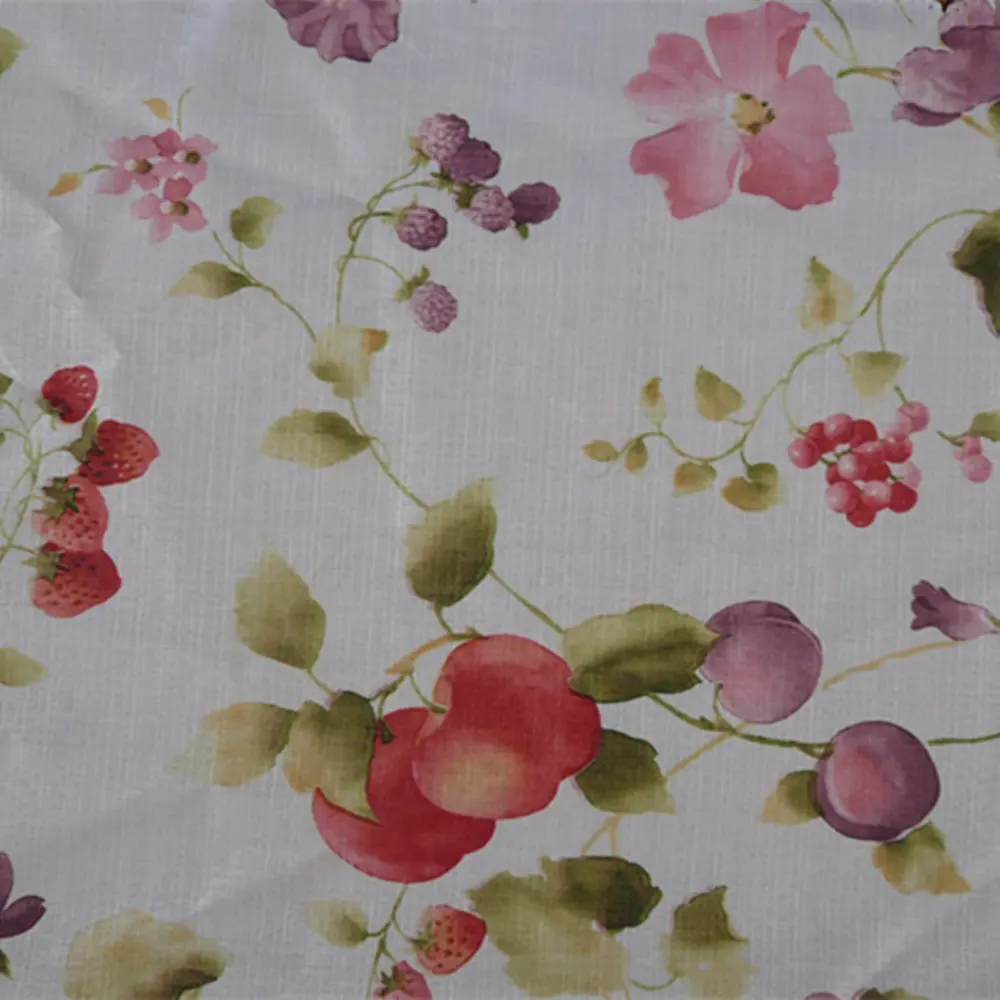 Strawberry, watermelon and fruit patterned polyester bamboo knot tablecloth