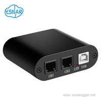Enregistrement téléphonique fixe USB 2CH, enregistreur vocal à port USB pour centre d'appels, enregistreur vocal d'appel téléphonique à 2 lignes avec numéro de téléphone