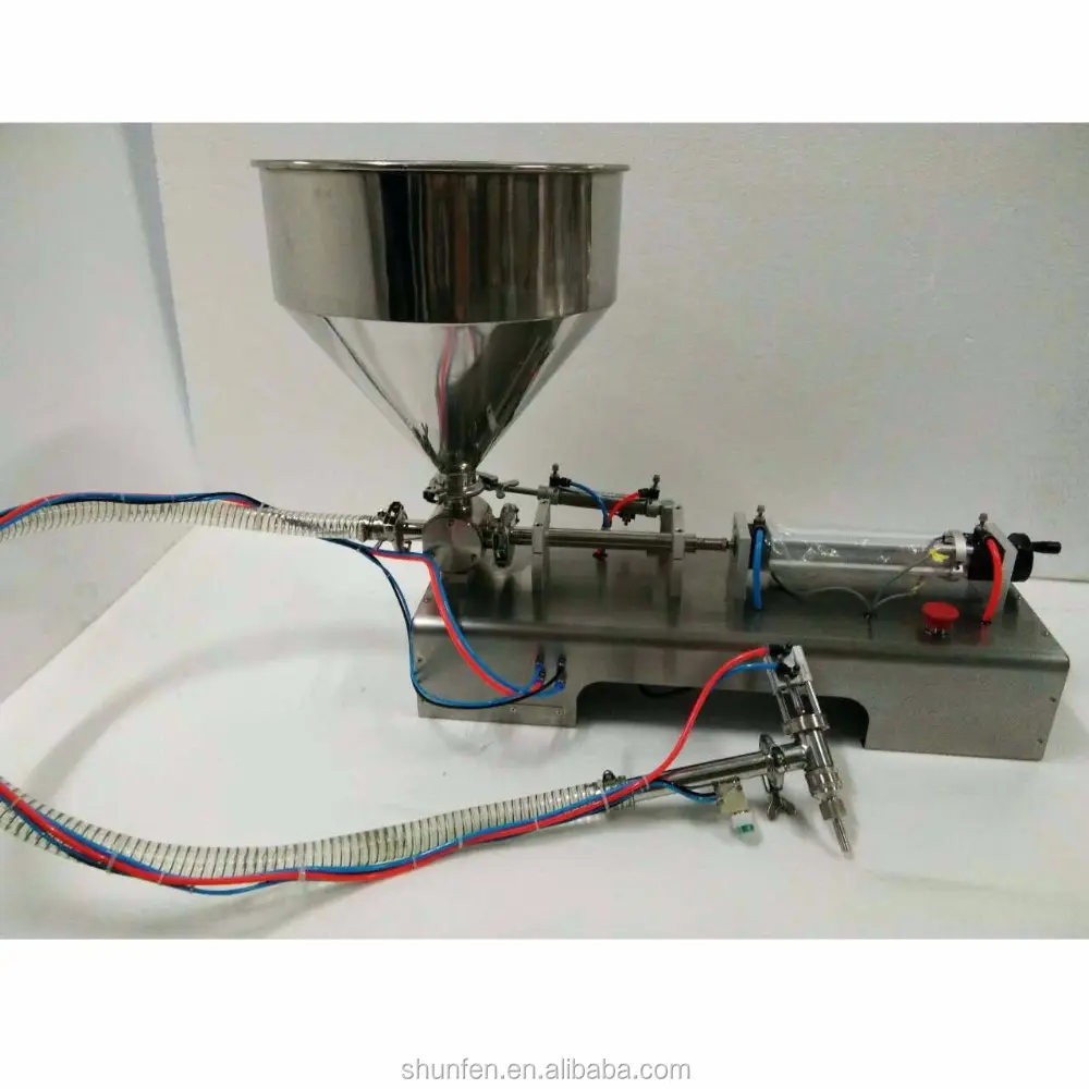 Máquina de enchimento de polpa de fruta pneumática, semi-auto, com bico manual (molho doser com gatilho de mão, máquina de pastelaria)