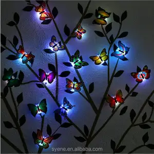 赛伊尼新款热销3d浪漫五颜六色的蝴蝶LED装饰灯批发墙贴纸贴花墙艺术装饰