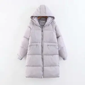 Pinghu FASHION 2020 Chinese Manufacturer Stock Wholesale Winter Fashion Warm Loose Hooded Padded Jacket For Women