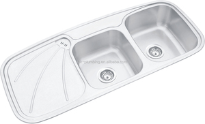 Malaysia due ciotola <span class=keywords><strong>lavello</strong></span> in acciaio inox cavaplatos de Empotrar Tarjas Lavaplatos Acabado en satin - Product Image 4