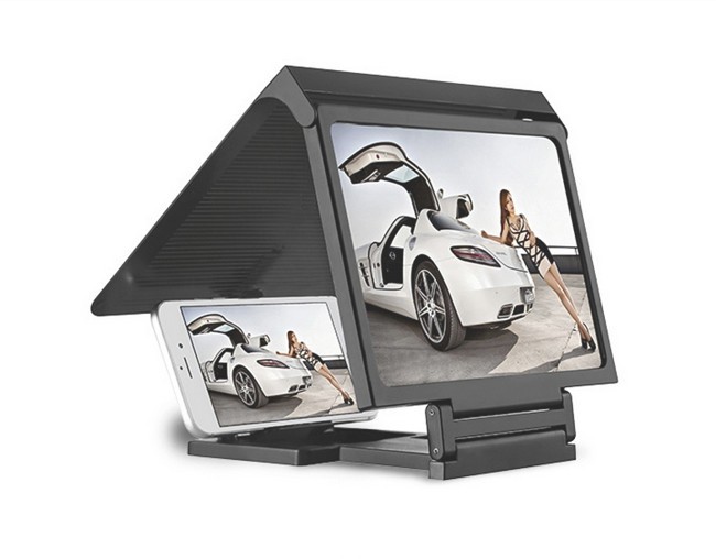 Складной акриловый 3D-экран для мобильного телефона с увеличением