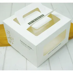 ขายร้อนคุณภาพสูงขายส่งCupcakeกล่องบรรจุภัณฑ์ราคาถูกกล่องกระดาษแข็งเค้ก