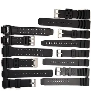 Stok pabrik tali jam tangan karet pengganti jam tangan seri Gshock 18 20 22 MM tali jam silikon untuk pria