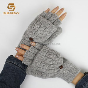 Guante de invierno de alta calidad, manopla de moda con Color gris, novedad, venta al por mayor - Product Image 1