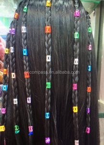 1000pcs10mm Mix Color Plated Hair <strong>Braid</strong> Dread Dreadlock <strong>Beads</strong> Adjustable Cuff Clip Clip Hair Styling Diy Claw Clips Hair Styles - Product Image 3