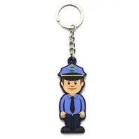 अनुकूलित करने के लिए आपका स्वागत है पुलिसकर्मी नरम पीवीसी चाबी का गुच्छा