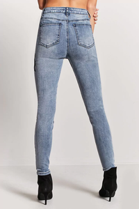 Pantalones Vaqueros Superelásticos OEM, Jeans en China, Precio, Jeans Bordados Dañados para <span class=keywords><strong>Mujer</strong></span> 006 - Product Image 5