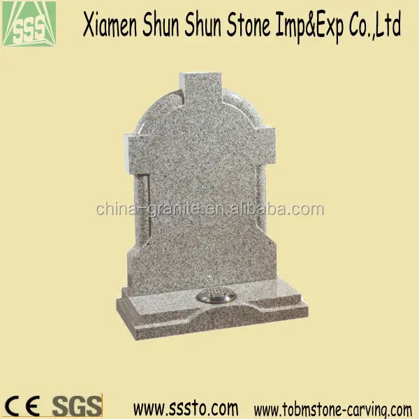 Grey Granite Celtic Cross Cemetery Headstone