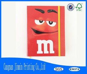 M & M de tapa dura hilo con espiral bloc de notas con banda elástica - Product Image 1