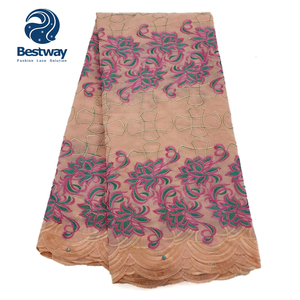 Nuovo Arrivo Bestway: Pizzo <span class=keywords><strong>Africano</strong></span> 100% Cotone Ricamato, Voile Svizzero con Tessuto SL0475 - Product Image 5