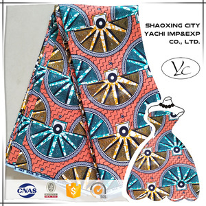 Vestido de camisa con patrón de batik de hilo peinado de <span class=keywords><strong>Tela</strong></span> con estampado de cera de algodón 100% africano - Product Image 2