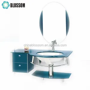 Bathroom Temper Glass Hand Wash Basin Cabinet