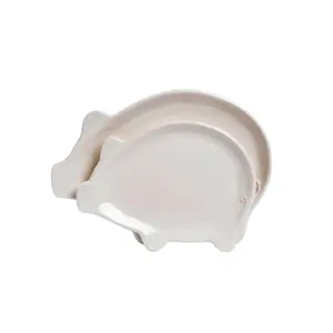 Posavasos de placa de cerámica con forma de cerdo, diseño Animal especial