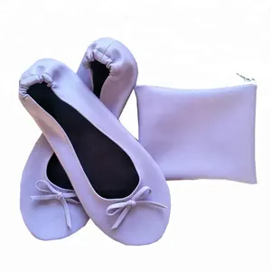 wedding door for guest thank you gift foldable flats roll up shoes with zip bag