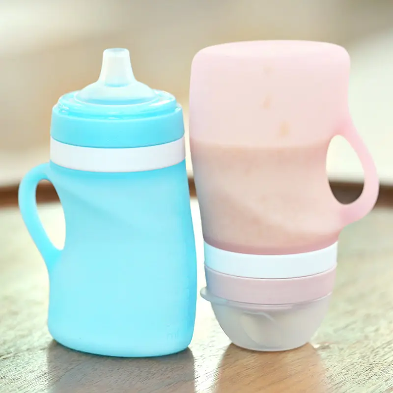 Top Selling Squeeze Food Pouch Silicone Baby Feeding Bottle China Manufacturer