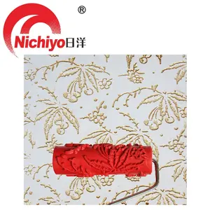 Diy 5" 3D Rubber Decorative Painting 085Yb Wall Design Roller Flower Pattern