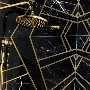 Lastra di <span class=keywords><strong>Marmo</strong></span> Nero Marquina Naturale con Venature Bianche Piastrelle Moderne Impermeabili <span class=keywords><strong>per</strong></span> Bagno Cucina <span class=keywords><strong>Piano</strong></span> di Lavoro <span class=keywords><strong>Tavolo</strong></span> Esterno - Product Image 3