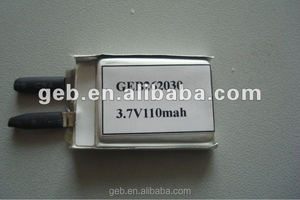 Top vente Rechargeable au Lithium polymère batterie GEB401039 3.7 V 120 mAh - Product Image 2