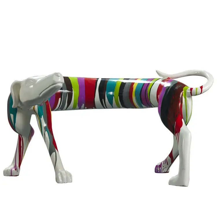 सार मूर्तिकला कला सजावट आंकड़ा रंगीन चित्रित Dachshund कुत्ते आधुनिक कुत्ते की मूर्ति