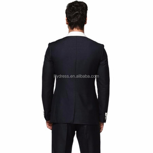Traje de Boda (Chaqueta+Pantalón) para Hombre, Trajes Formales de Primavera y Otoño, Blazer Casual de Manga Larga, Traje de Dos Piezas en Blanco y Negro - Product Image 4