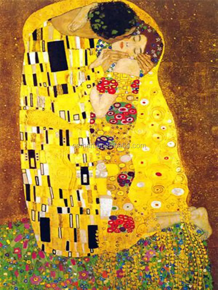 Old Skilled Artist Hand Painted Top Quality Reproduction Painting Famous The Kiss Oil Painting by Gustave Klimt