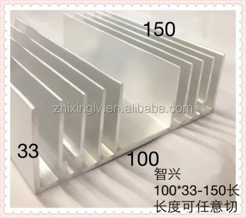 Excelente calidad y MEJOR PRECIO DE ALUMINIO Extrudid perfil 100*33-150 longitud de radiador de aluminio de electrónica disipador de calor de aluminio