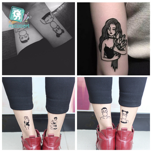 100 + différent <span class=keywords><strong>petit</strong></span> <span class=keywords><strong>tatouage</strong></span> noir conception Sexy filles temporaire <span class=keywords><strong>tatouage</strong></span> autocollant corps Art faux <span class=keywords><strong>tatouage</strong></span> pour <span class=keywords><strong>bras</strong></span> cou femmes - Product Image 2