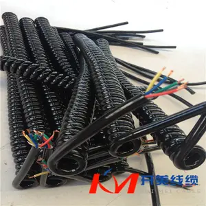Cavi di alimentazione a spirale KM Cable RUVT3*1.0 2Coer 3Coer 4C5C6C7C in rame con guaina in PVC e rivestimento in PU -40 +85 per centrali elettriche - Product Image 3