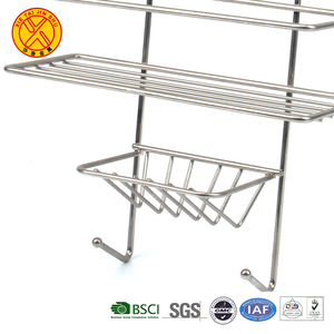 Scaffale per bagno antico senza perforazione scaffale per bagno scaffale per bagno cromato <span class=keywords><strong>con</strong></span> <span class=keywords><strong>ganci</strong></span> - Product Image 5