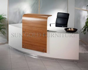 Popular Simple Design Orange and <strong>White</strong> <strong>Small</strong> Salon Reception <strong>Desk</strong> - Product Image 4