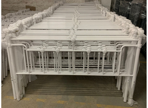 <span class=keywords><strong>Lit</strong></span> <span class=keywords><strong>en</strong></span> métal forgé pour chambre à coucher, très vendu, taille Queen, pour la maison, l'hôtel, l'appartement, la résidence universitaire, DB-906 - Product Image 5