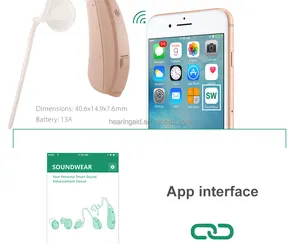 Hearing Blue-tooth Hearing Aid Smart Phone Controlled Hearing Aid FMA201 Wireless 13A Battery BTE