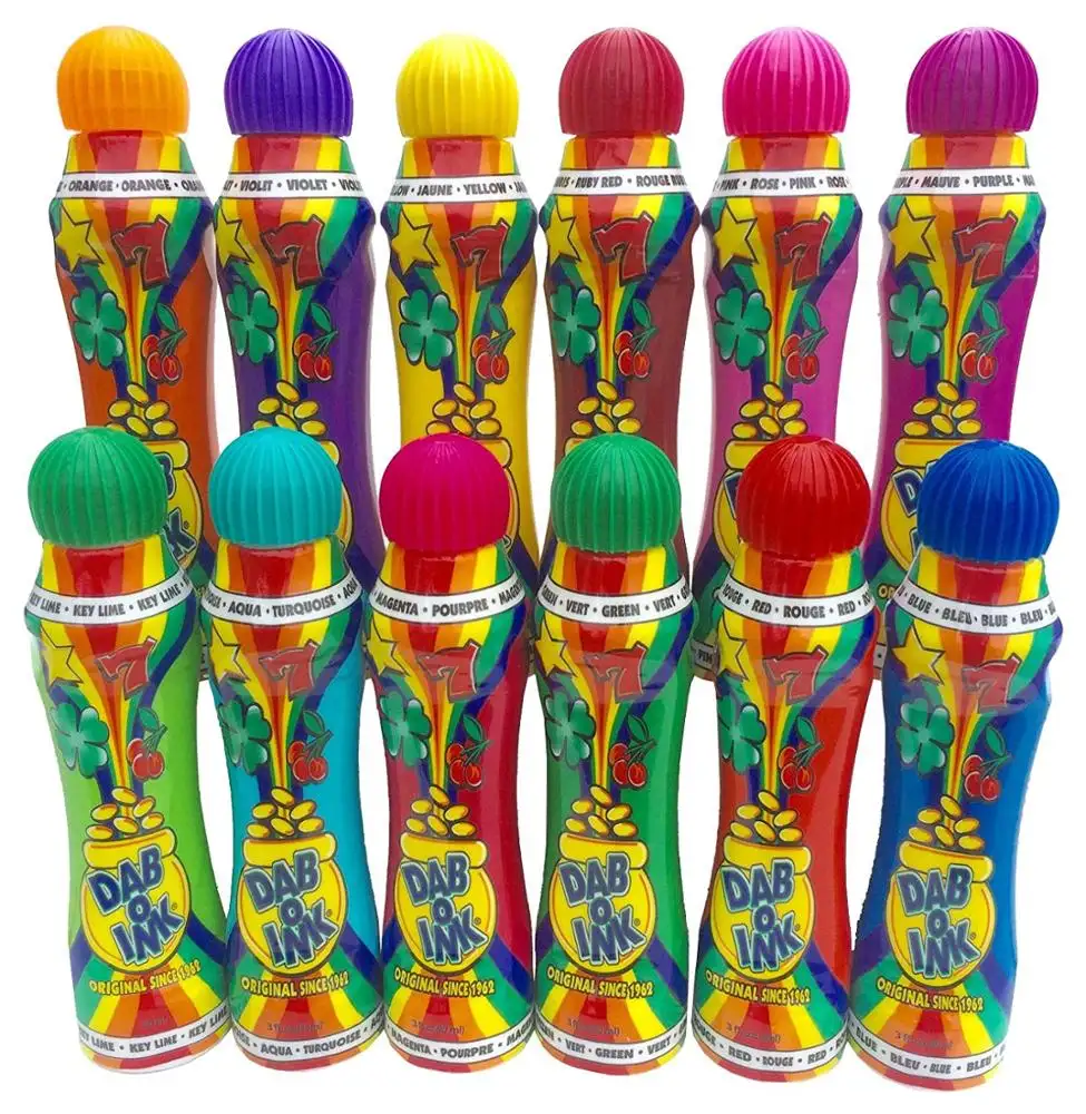 Fabricage 120 ml 4 oz PE Lege Plastic Bingo pen dauber fles met spons applicator