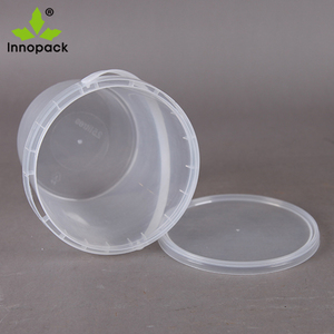 Cubo de plástico transparente, redondo, 1L, hermético, con tapa - Product Image 6